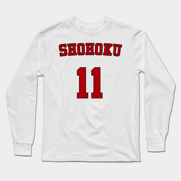 Slam Dunk Kaede Rukawa Long Sleeve T-Shirt by Hounds_of_Tindalos